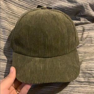 Green Corduroy Cap